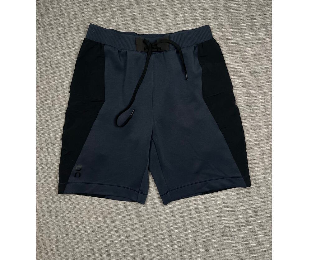 On Cloud Movement Shorts Mens Large Blue Black Colorblock Running 9" Training